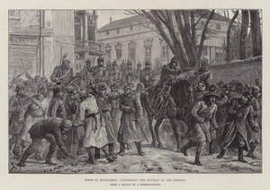 Disturbios en Bucarest, Dispersando a los Amotinados en las Calles de Johann Nepomuk Schonberg